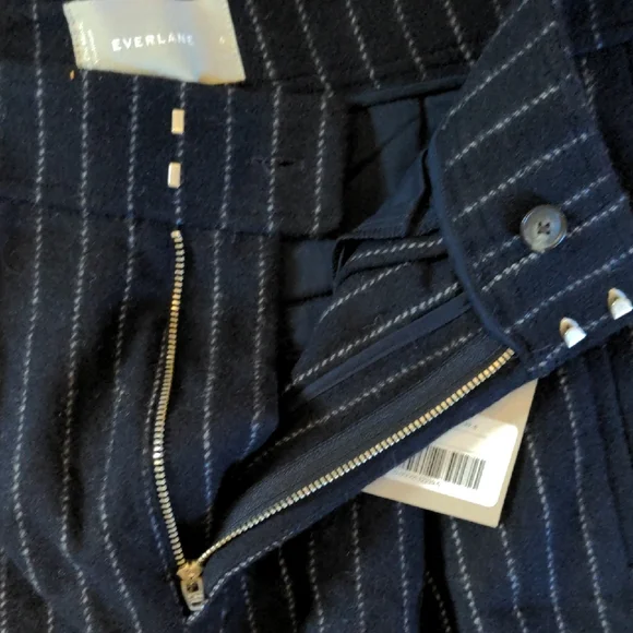 EVERLANE The ReWool® Way-High Drape Pinstripe Pant - Picture 5 of 13